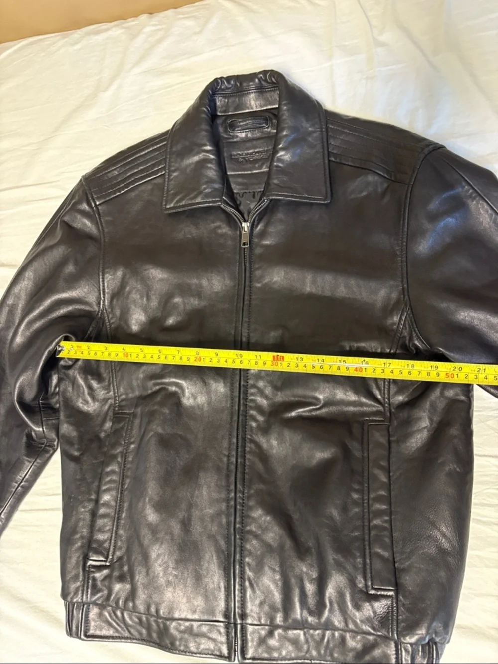 Roundtree & Yorke Leather Jacket Medium - Picture 3 of 6